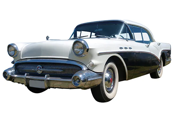 A white 1957 Buick Special.